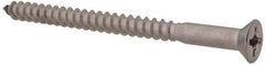 Value Collection - #12, 3" OAL, Phillips Drive, Flat Head Wood Screw - Stainless Steel, Grade 18-8 - Caliber Tooling