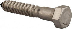 Value Collection - 1/2" Screw, 3" Length Under Head, Stainless Steel, Hex Head Lag Screw - Grade 18-8, Uncoated - Caliber Tooling