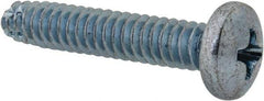 Value Collection - #10-24 UNC Thread, 1" Length Under Head, Phillips Drive Steel Thread Cutting Screw - Pan Head, Grade 2, Point Type F, Zinc-Plated Finish - Caliber Tooling