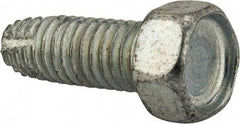 Value Collection - 3/8-16 UNC Thread, 1" Length Under Head, Hex Drive Steel Thread Cutting Screw - Hex Head, Grade 2, Point Type F, Zinc-Plated Finish - Caliber Tooling