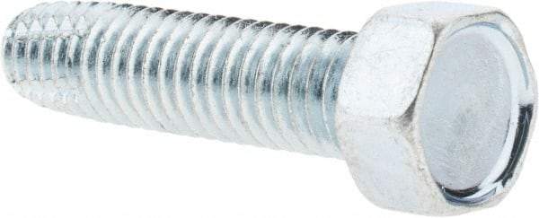 Value Collection - 3/8-16 UNC Thread, 1-1/2" Length Under Head, Hex Drive Steel Thread Cutting Screw - Hex Washer Head, Grade 2, Point Type F, Zinc-Plated Finish - Caliber Tooling