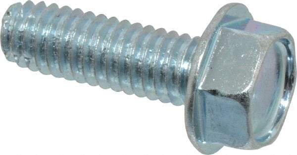 Value Collection - 5/16-18 UNC Thread, 1" Length Under Head, Hex Drive Steel Thread Cutting Screw - Hex Washer Head, Grade 2, Point Type F, Zinc-Plated Finish - Caliber Tooling