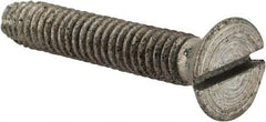 Value Collection - 1/4-20 UNC Thread, 1-1/2" OAL, Slotted Drive Steel Thread Cutting Screw - Flat Head, Grade 2, Point Type F, Zinc-Plated Finish - Caliber Tooling