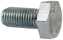 Value Collection - M10x1.25mm Metric Fine, 20mm Length Under Head Hex Head Cap Screw - Fully Threaded, Grade 8.8 Steel, Zinc-Plated Finish, 17mm Hex - Caliber Tooling