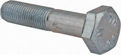 Value Collection - M10x1.25mm Metric Fine, 50mm Length Under Head Hex Head Cap Screw - Partially Threaded, Grade 8.8 Steel, Zinc-Plated Finish, 17mm Hex - Caliber Tooling