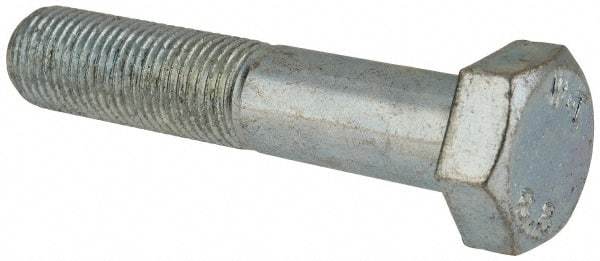 Value Collection - M12x1.25mm Metric Fine, 60mm Length Under Head Hex Head Cap Screw - Partially Threaded, Grade 8.8 Steel, Zinc-Plated Finish, 19mm Hex - Caliber Tooling