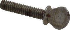 Value Collection - #8-32 Oval Shoulder Grade 2 Steel Thumb Screw - 3/4" OAL, 0.39" Head Height, Uncoated - Caliber Tooling