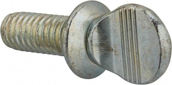 Value Collection - 5/16-18 Oval Shoulder Grade 2 Steel Thumb Screw - 3/4" OAL, Zinc-Plated Finish - Caliber Tooling