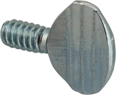 Value Collection - #6-32 Oval Shoulderless Grade 2 Steel Thumb Screw - 1/4" OAL, Zinc-Plated Finish - Caliber Tooling