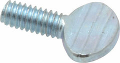 Value Collection - #8-32 Oval Shoulderless Grade 2 Steel Thumb Screw - 3/8" OAL, Zinc-Plated Finish - Caliber Tooling