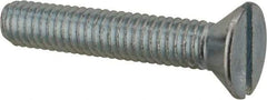 Value Collection - 5/16-18 UNC, 1-3/4" OAL Slotted Drive Machine Screw - Flat Head, Grade 2 Steel, Zinc-Plated Finish, Without Washer - Caliber Tooling