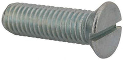 Value Collection - 1/2-13 UNC, 1-3/4" OAL Slotted Drive Machine Screw - Flat Head, Grade 2 Steel, Zinc-Plated Finish, Without Washer - Caliber Tooling