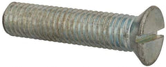 Value Collection - 1/2-13 UNC, 2-1/4" OAL Slotted Drive Machine Screw - Flat Head, Grade J82 Steel, Zinc-Plated Finish, Without Washer - Caliber Tooling