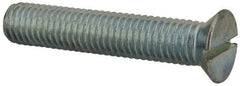 Value Collection - 1/2-13 UNC, 2-3/4" OAL Slotted Drive Machine Screw - Flat Head, Grade J82 Steel, Zinc-Plated Finish, Without Washer - Caliber Tooling