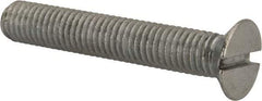 Value Collection - M8x1.25, 50mm OAL Slotted Drive Machine Screw - Flat Head, Grade 4.8 Steel, Zinc-Plated Finish, Without Washer - Caliber Tooling