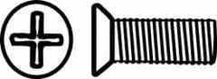 Value Collection - M6x1.00 Metric Coarse, 60mm OAL Phillips Drive Machine Screw - Flat Head, Grade 18-8 & A2 Stainless Steel, Uncoated, Without Washer - Caliber Tooling