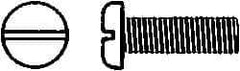 Value Collection - M6x1.00 Metric Coarse, 65mm Length Under Head Slotted Drive Machine Screw - Pan Head, Grade 18-8 & A2 Stainless Steel, Uncoated, Without Washer - Caliber Tooling