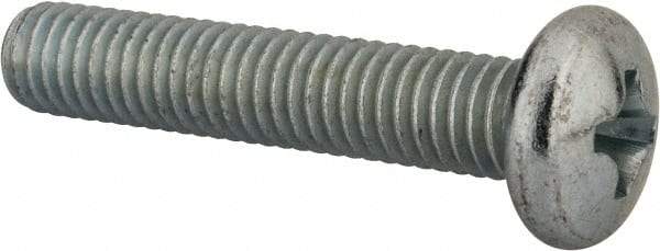 Value Collection - 3/8-16 UNC, 2" Length Under Head Phillips Drive Machine Screw - Pan Head, Grade 2 Steel, Zinc-Plated Finish, Without Washer - Caliber Tooling