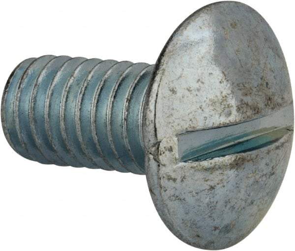 Value Collection - 3/8-16 UNC, 3/4" Length Under Head Slotted Drive Machine Screw - Truss Head, Grade 2 Steel, Zinc-Plated Finish, Without Washer - Caliber Tooling