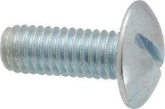 Value Collection - 3/8-16 UNC, 1" Length Under Head Slotted Drive Machine Screw - Truss Head, Grade 2 Steel, Zinc-Plated Finish, Without Washer - Caliber Tooling