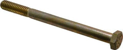 Value Collection - 5/16-18 UNC, 3-3/4" Length Under Head Hex Head Cap Screw - Partially Threaded, Grade 8 Alloy Steel, Zinc Yellow Dichromate Finish, 1/2" Hex - Caliber Tooling