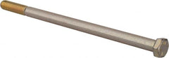 Made in USA - 3/8-16 UNC, 7" Length Under Head Hex Head Cap Screw - Partially Threaded, Grade 8 Alloy Steel, Zinc Yellow Dichromate Finish, 9/16" Hex - Caliber Tooling