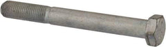 Made in USA - 3/8-24 UNF, 3-1/4" Length Under Head Hex Head Cap Screw - Partially Threaded, Grade 5 Steel, Zinc-Plated Finish, 9/16" Hex - Caliber Tooling