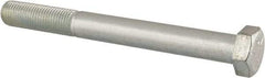 Made in USA - 3/8-24 UNF, 3-1/2" Length Under Head Hex Head Cap Screw - Partially Threaded, Grade 5 Steel, Zinc-Plated Finish, 9/16" Hex - Caliber Tooling