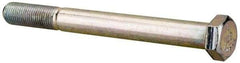 Made in USA - 3/8-24 UNF, 3-3/4" Length Under Head Hex Head Cap Screw - Partially Threaded, Grade 5 Steel, Zinc-Plated Finish, 9/16" Hex - Caliber Tooling