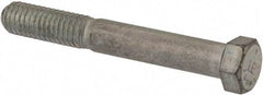 Made in USA - 7/16-14 UNC, 3-1/4" Length Under Head Hex Head Cap Screw - Partially Threaded, Grade 5 Steel, Zinc-Plated Finish, 5/8" Hex - Caliber Tooling