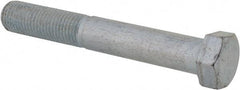 Made in USA - 7/16-20 UNF, 3" Length Under Head Hex Head Cap Screw - Partially Threaded, Grade 5 Steel, Zinc-Plated Finish, 5/8" Hex - Caliber Tooling