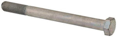 Made in USA - 1/2-20 UNF, 5-1/2" Length Under Head Hex Head Cap Screw - Partially Threaded, Grade 5 Steel, Zinc-Plated Finish, 3/4" Hex - Caliber Tooling