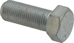 Made in USA - 9/16-18 UNF, 1-1/2" Length Under Head Hex Head Cap Screw - Fully Threaded, Grade 5 Steel, Zinc-Plated Finish, 13/16" Hex - Caliber Tooling