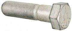 Made in USA - 9/16-18 UNF, 2-1/4" Length Under Head Hex Head Cap Screw - Partially Threaded, Grade 5 Steel, Zinc-Plated Finish, 13/16" Hex - Caliber Tooling