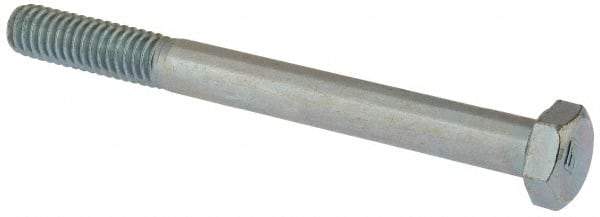 Value Collection - 5/16-18 UNC, 3-1/4" Length Under Head Hex Head Cap Screw - Partially Threaded, Grade 2 Steel, Zinc-Plated Finish, 1/2" Hex - Caliber Tooling