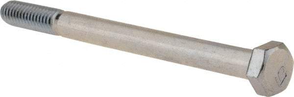 Value Collection - 5/16-18 UNC, 4" Length Under Head Hex Head Cap Screw - Partially Threaded, Grade 2 Steel, Zinc-Plated Finish, 1/2" Hex - Caliber Tooling