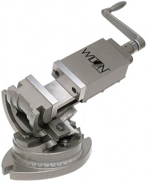 Wilton - 3" Jaw Width, 3" Jaw Opening Capacity, 3-Way Angle Swivel Machine Vise - Manual Operation, 1 Station, 11-3/4" Long x 8" High x 1-5/16" Deep, Alloy Steel - Caliber Tooling