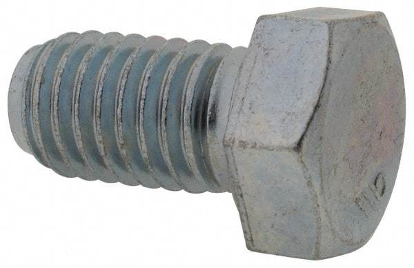 Value Collection - 1/2-13 UNC, 7/8" Length Under Head Hex Head Cap Screw - Fully Threaded, Grade 2 Steel, Zinc-Plated Finish, 3/4" Hex - Caliber Tooling