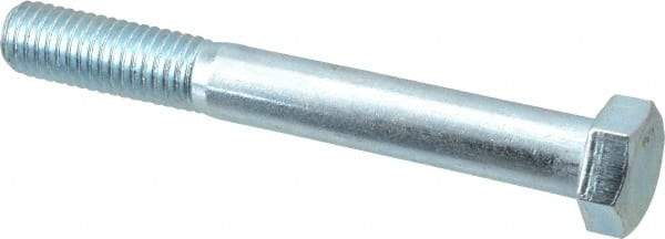 Value Collection - 1/2-13 UNC, 4" Length Under Head Hex Head Cap Screw - Partially Threaded, Grade 2 Steel, Zinc-Plated Finish, 3/4" Hex - Caliber Tooling