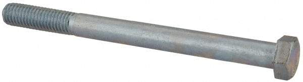 Value Collection - 1/2-13 UNC, 6" Length Under Head Hex Head Cap Screw - Partially Threaded, Grade 2 Steel, Zinc-Plated Finish, 3/4" Hex - Caliber Tooling