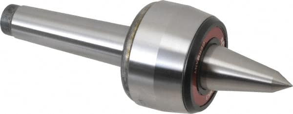 Rohm - MT3 Taper Shank, 2.362" Head Diam 882 Lb Capacity Live Center - 5,000 Max RPM, 1.661" Head Length, 63/64" Point Diam, 1.85" Point Len, 880 Lb Max Workpc, 6.949" OAL, Long Point - Caliber Tooling