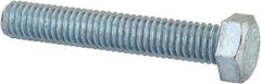 Value Collection - 3/8-16 UNC, 2-1/4" Length Under Head Hex Head Cap Screw - Fully Threaded, Grade 2 Steel, Zinc-Plated Finish, 9/16" Hex - Caliber Tooling