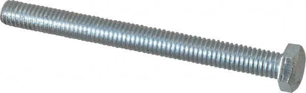 Value Collection - 3/8-16 UNC, 4" Length Under Head Hex Head Cap Screw - Fully Threaded, Grade 2 Steel, Zinc-Plated Finish, 9/16" Hex - Caliber Tooling