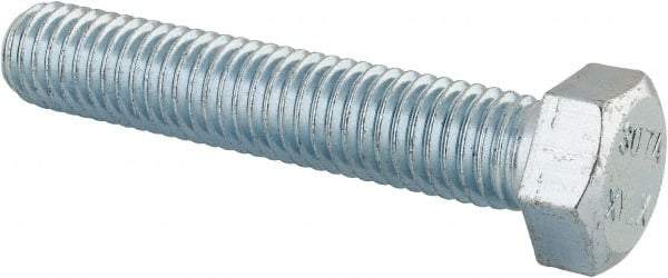 Value Collection - 1/2-13 UNC, 2-3/4" Length Under Head Hex Head Cap Screw - Fully Threaded, Grade 2 Steel, Zinc-Plated Finish, 3/4" Hex - Caliber Tooling