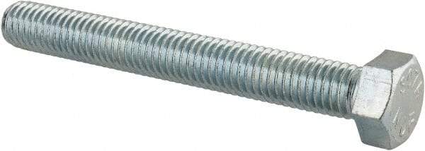 Value Collection - 1/2-13 UNC, 4" Length Under Head Hex Head Cap Screw - Fully Threaded, Grade 2 Steel, Zinc-Plated Finish, 3/4" Hex - Caliber Tooling