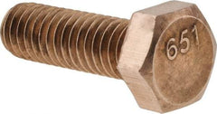 Value Collection - 5/16-18 UNC, 1" Length Under Head Hex Head Cap Screw - Silicon Bronze, 1/2" Hex - Caliber Tooling