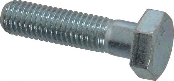 Value Collection - M10x1.50mm Metric Coarse, 40mm Length Under Head Hex Head Cap Screw - Partially Threaded, Grade 8.8 Steel, Zinc-Plated Finish, 17mm Hex - Caliber Tooling