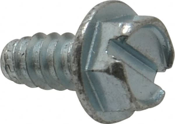 Value Collection - 1/4" Hex Washer Head Slotted Sheet Metal Screw - Steel, 1/2" Length Under Head, Grade 2 - Caliber Tooling