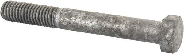 Value Collection - 1/2-13 Thread, 4" Length Under Head, Steel Hex Head Bolt - Hot Dipped Galvanized Coated, 3/4" Hex, UNC Thread, ANSI/ASME B18.2.2 & ASME B18.2.1, Grade 2 - Caliber Tooling