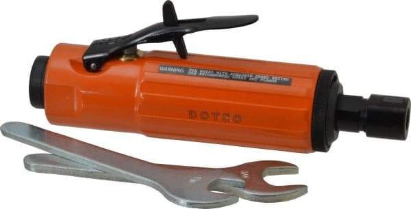 Dotco - 1/4" Collet, Straight Handle, Straight Air Die Grinder - 23,000 RPM, Rear Exhaust, 37 CFM, 0.9 hp, 90 psi, 1/4" Inlet - Caliber Tooling